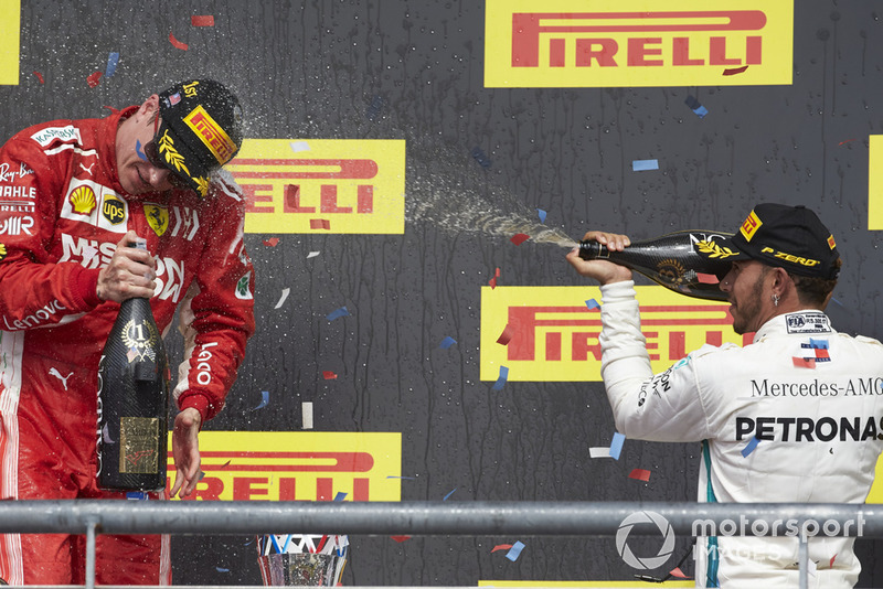 Podyum: 3. Lewis Hamilton, Mercedes AMG F1, Yarış galibi Kimi Raikkonen, Ferrari