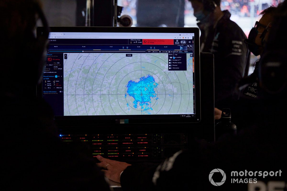 Un raar meteorológico en el garaje de Mercedes