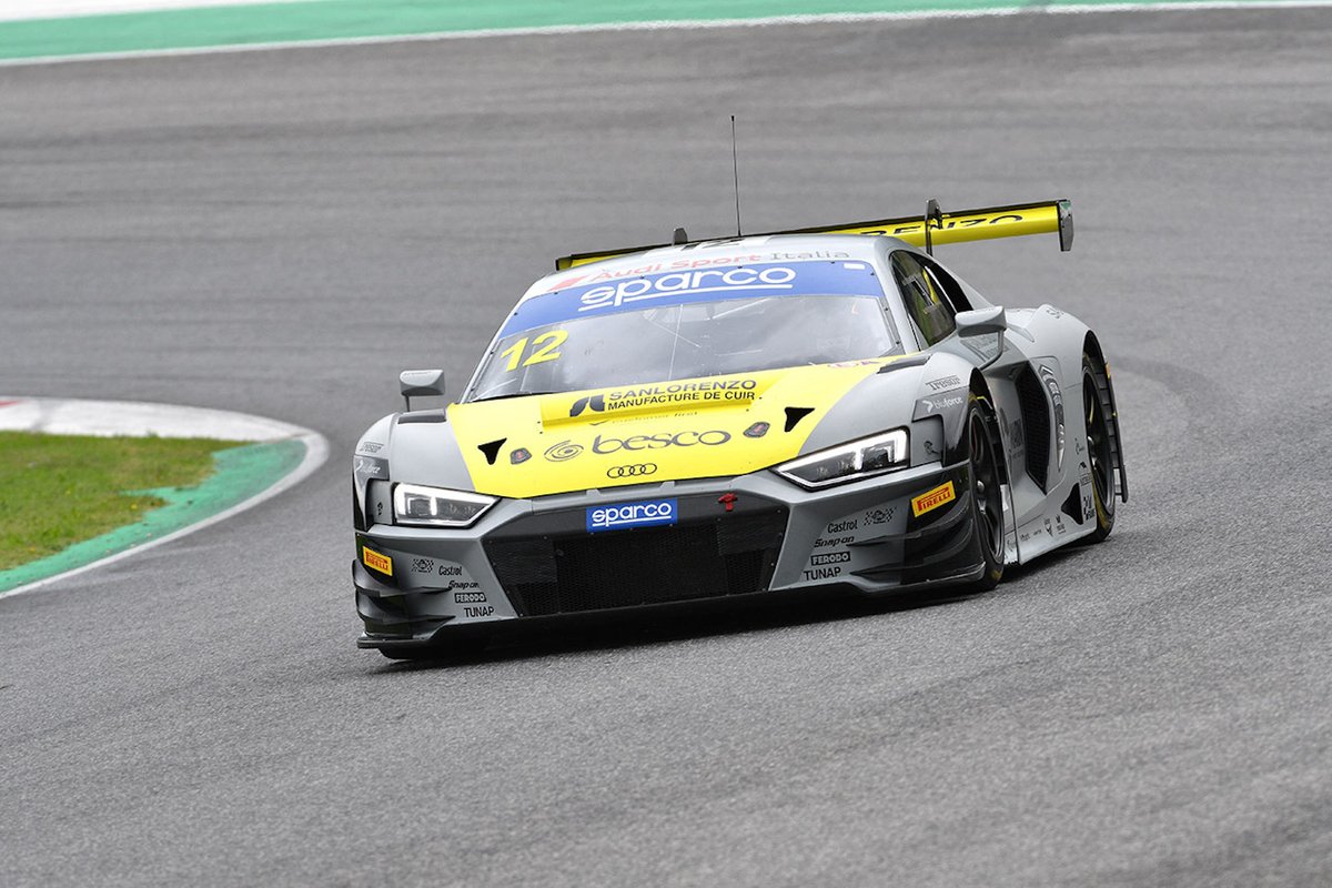 #12 Audi Sport Italia, Audi R8 LMS GT3 Evo: Lorenzo Ferrari, Riccardo Agostini