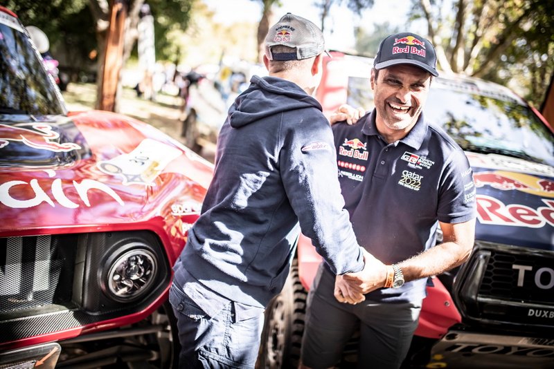 Stephane Peterhansel and Nasser Al-Attiyah