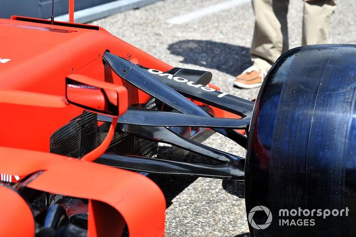 Suspensión delantera del Ferrari SF90