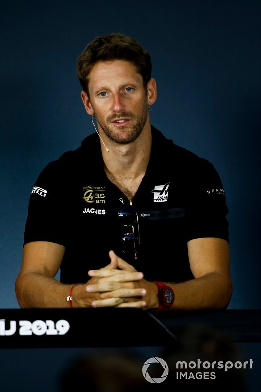 Romain Grosjean, Haas F1, en conférence de presse