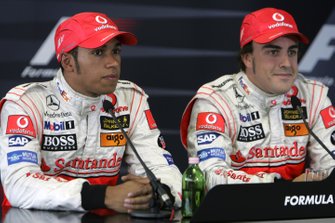 Lewis Hamilton, McLaren e Fernando Alonso, McLaren, al GP di Ungheria del 2007