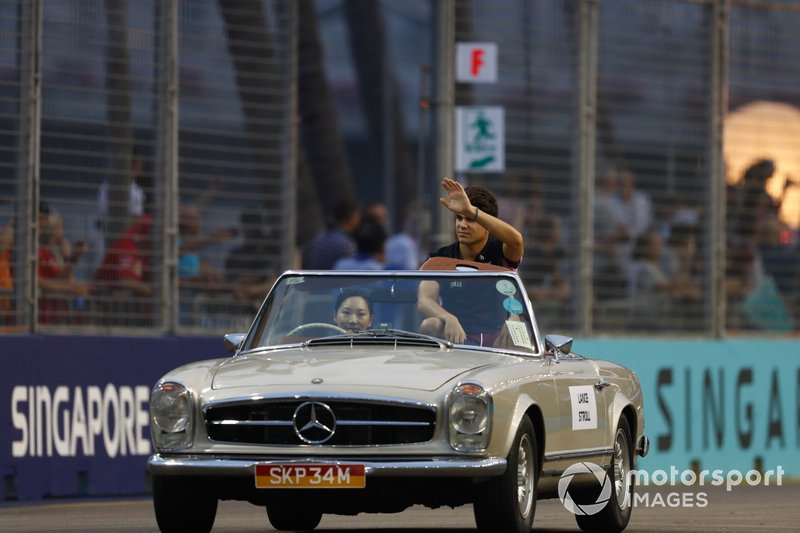Lance Stroll, Racing Point, in the drivers parade