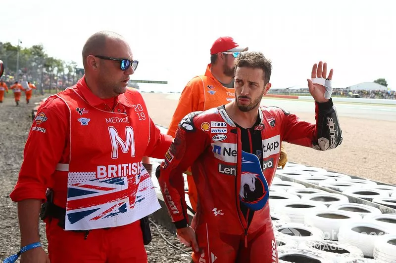 Andrea Dovizioso, Ducati Team after his crash