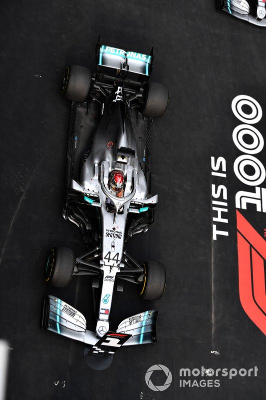 Lewis Hamilton, Mercedes AMG F1 W10, 1st position, arrives for the podium ceremony