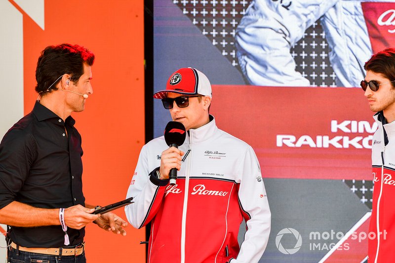 Mark Webber and Kimi Raikkonen, Alfa Romeo Racing at the Federation Square event