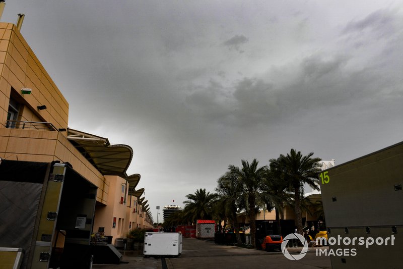 Darks skies after rainfall in Bahrain