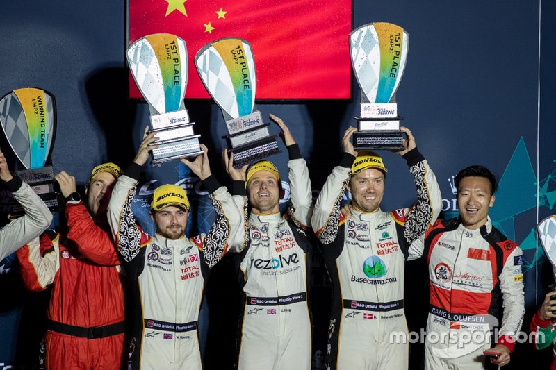 Podio LMP2: #37 Jackie Chan DC Racing Oreca 07: David Heinemeier Hansson, Jordan King, Will Stevens