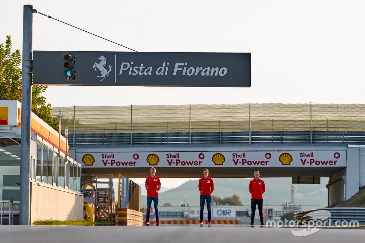 Callum Ilott, Mick Schumacher and Robert Shwartzman, Ferrari Driver Academy