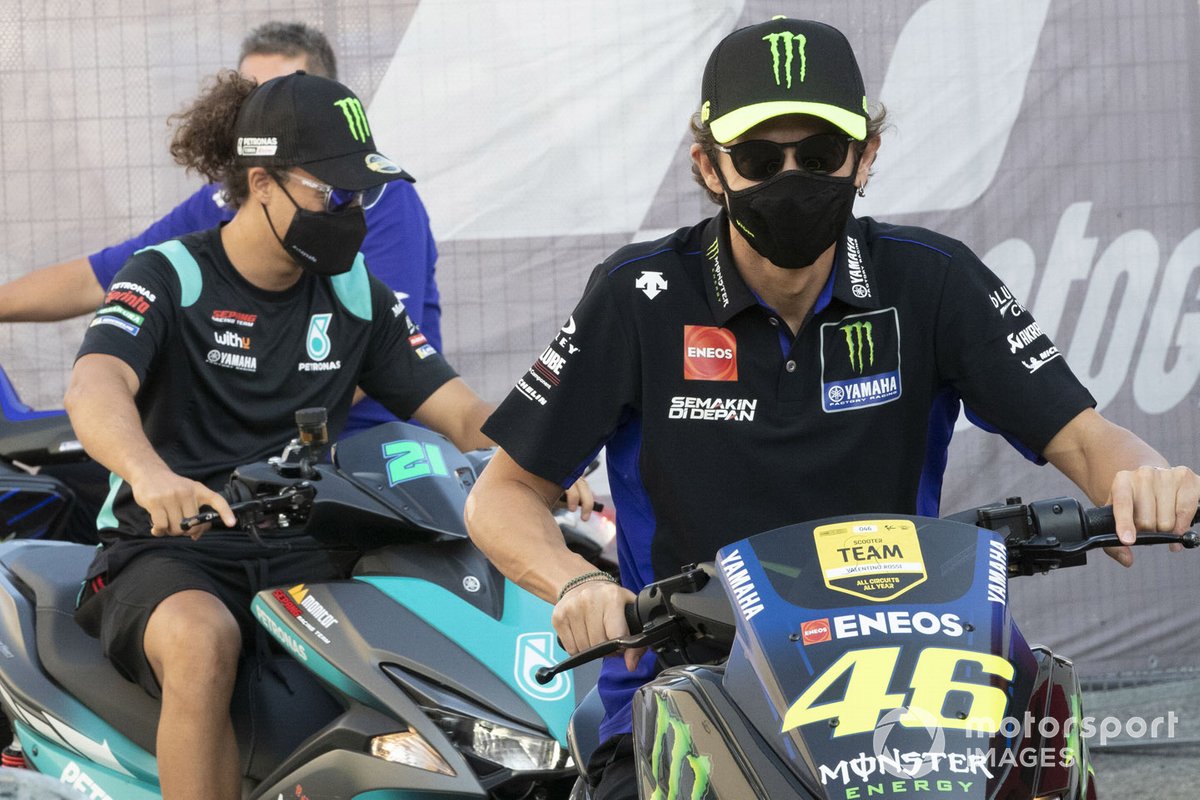 Valentino Rossi, Yamaha Factory Racing, Franco Morbidelli, Petronas Yamaha SRT