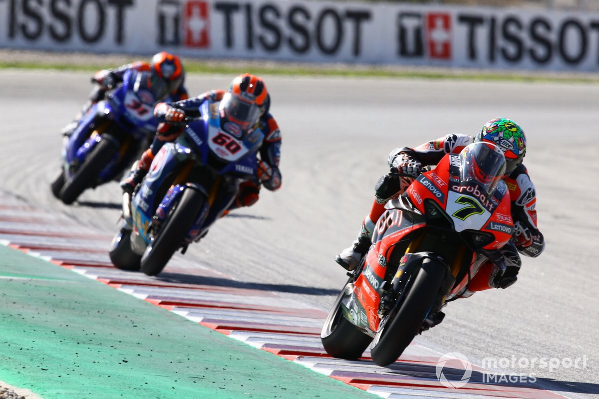 Chaz Davies, ARUBA.IT Racing Ducati, Michael van Der Mark, Pata Yamaha, Garrett Gerloff, GRT Yamaha
