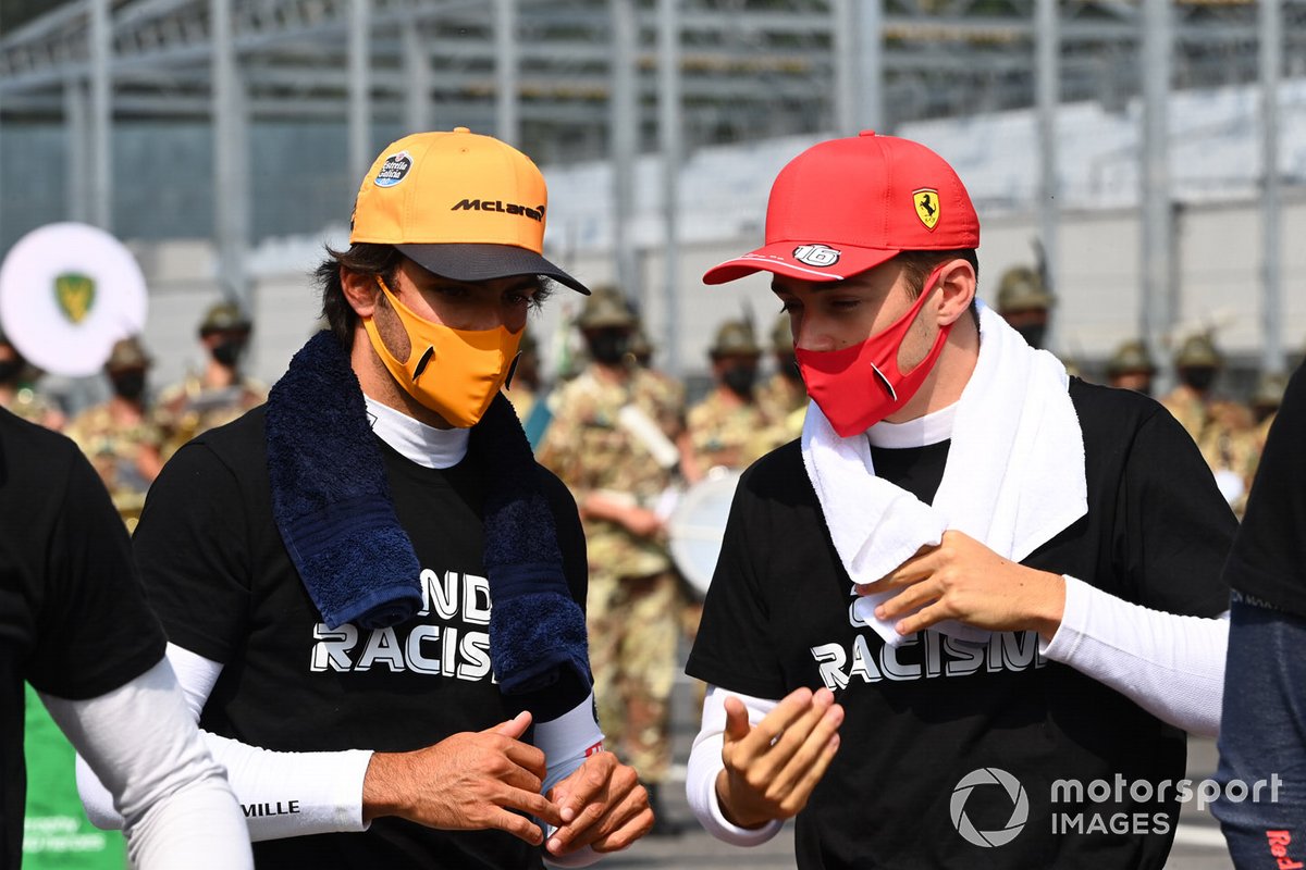 Carlos Sainz Jr., McLaren, Charles Leclerc, Ferrari