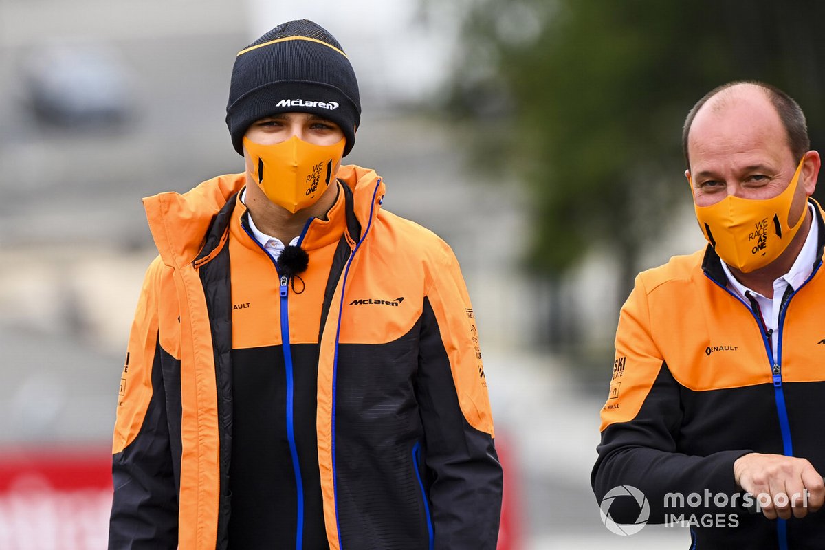 Lando Norris, McLaren canina por el circuito