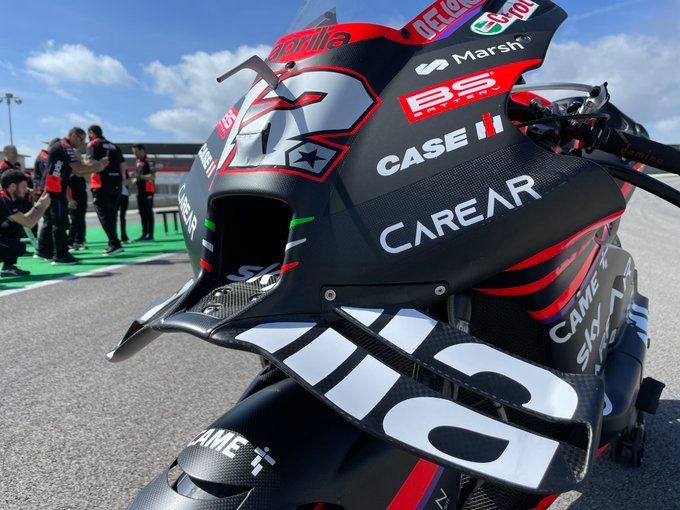 Detalle de la moto de Maverick Viñales, Aprilia RS-GP