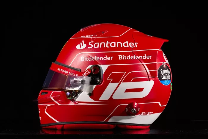 Casco de Charles Leclerc, Ferrari