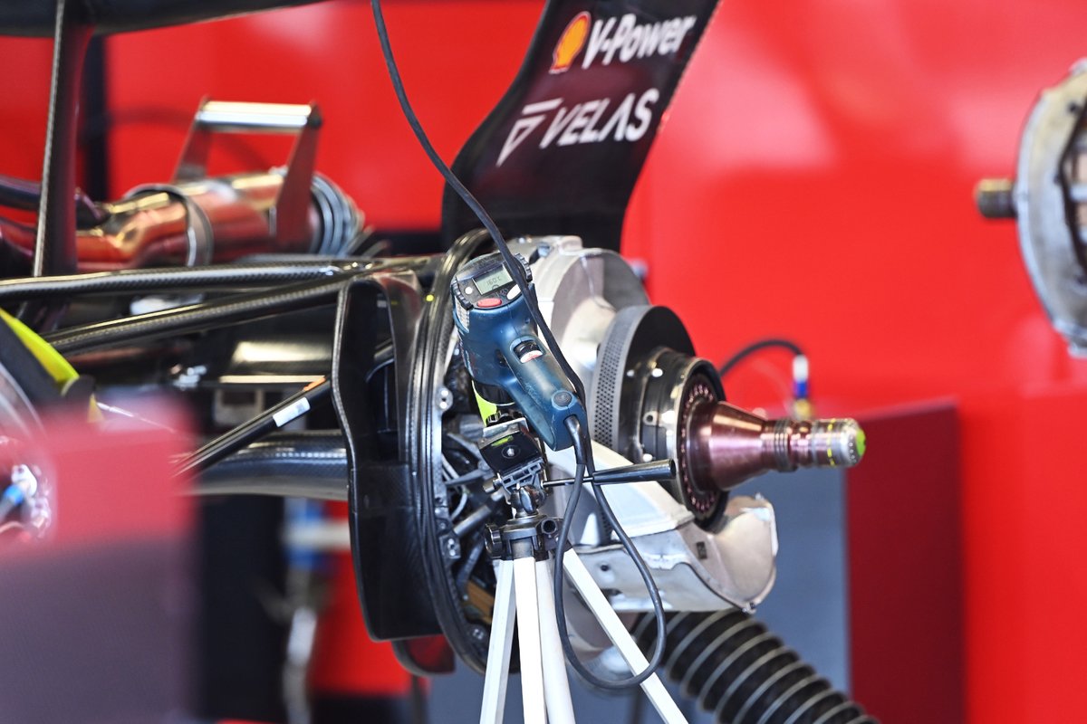 Detalle del tambor de freno del Ferrari F1-75