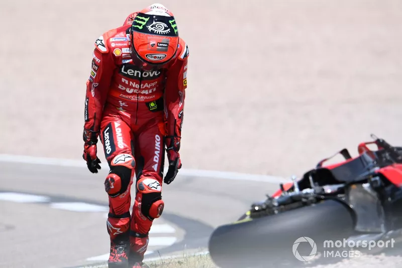 Pecco Bagnaia après sa chute