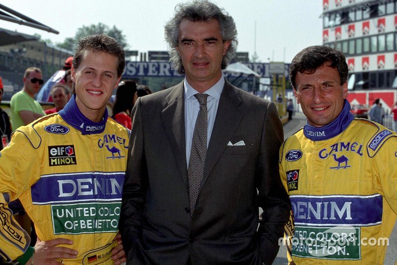 1993 - Michael Schumacher, Flavio Briatore et Riccardo Patrese