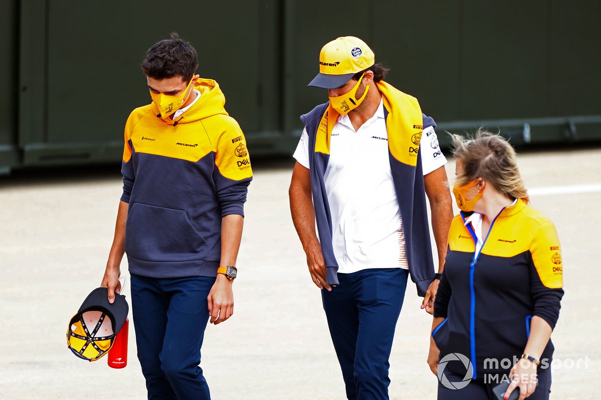 Lando Norris, McLaren, and Carlos Sainz Jr., McLaren 