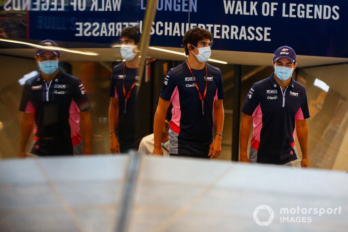 Sergio Perez, Racing Point, et Lance Stroll, Racing Point