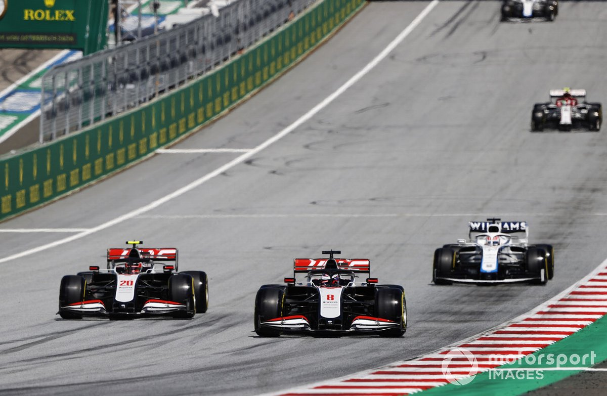 Romain Grosjean, Haas VF-20, Kevin Magnussen, Haas VF-20