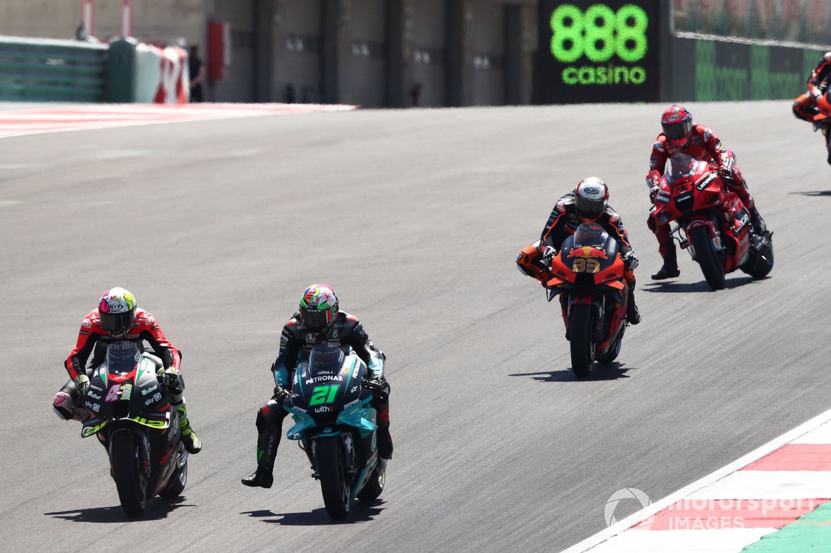 Aleix Espargaro, Aprilia Racing Team Gresini Franco Morbidelli, Petronas Yamaha SRT , Francesco Bagnaia, Ducati Team