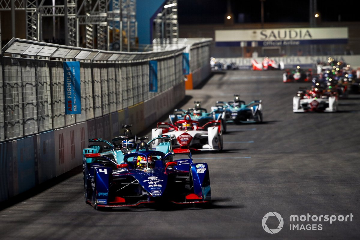 Robin Frijns, Envision Virgin Racing, Audi e-tron FE07 Sam Bird, Jaguar Racing, Jaguar I-Type 5