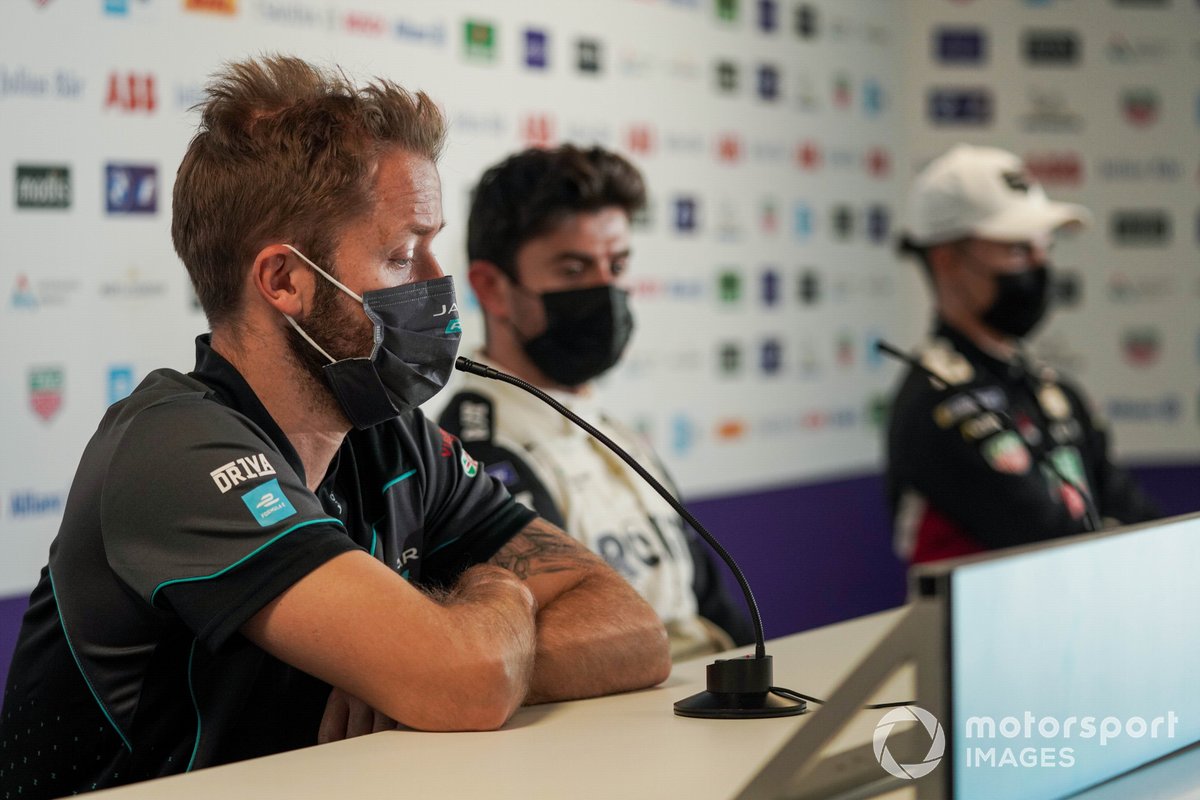 Sam Bird, Panasonic Jaguar Racing, en la conferencia de prensa