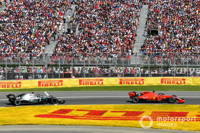 Sebastian Vettel, Ferrari SF90, Lewis Hamilton, Mercedes AMG F1 W10