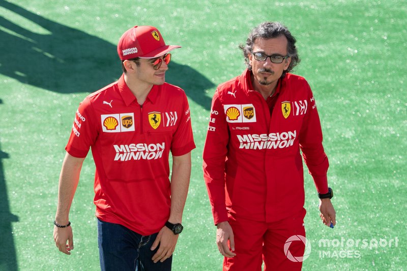 Kimi Raikkonen, Alfa Romeo Racing, with Laurent Mekies, Sporting Director, Ferrari