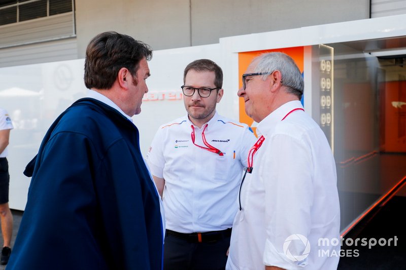 Bram Schot, Audi CEO and Andreas Seidl, Team Principal, McLaren