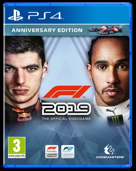 Cover F1 2019 met Max Verstappen en Lewis Hamilton