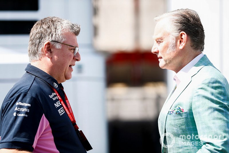 Otmar Szafnauer, Team Principal e CEO, Racing Point e Sean Bratches, Managing Director of Commercial Operations, Formula One Group
