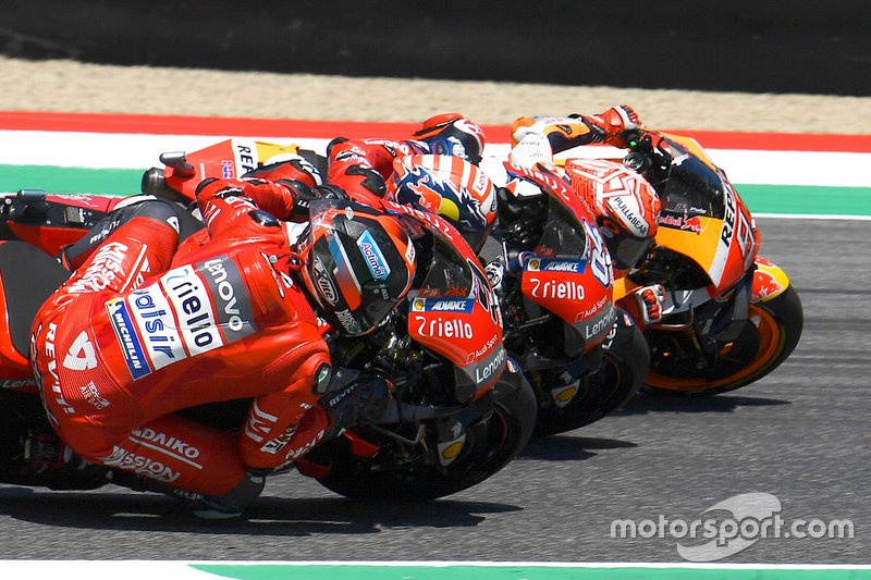 Danilo Petrucci, Ducati Team, Andrea Dovizioso, Ducati Team, Marc Marquez, Repsol Honda Team