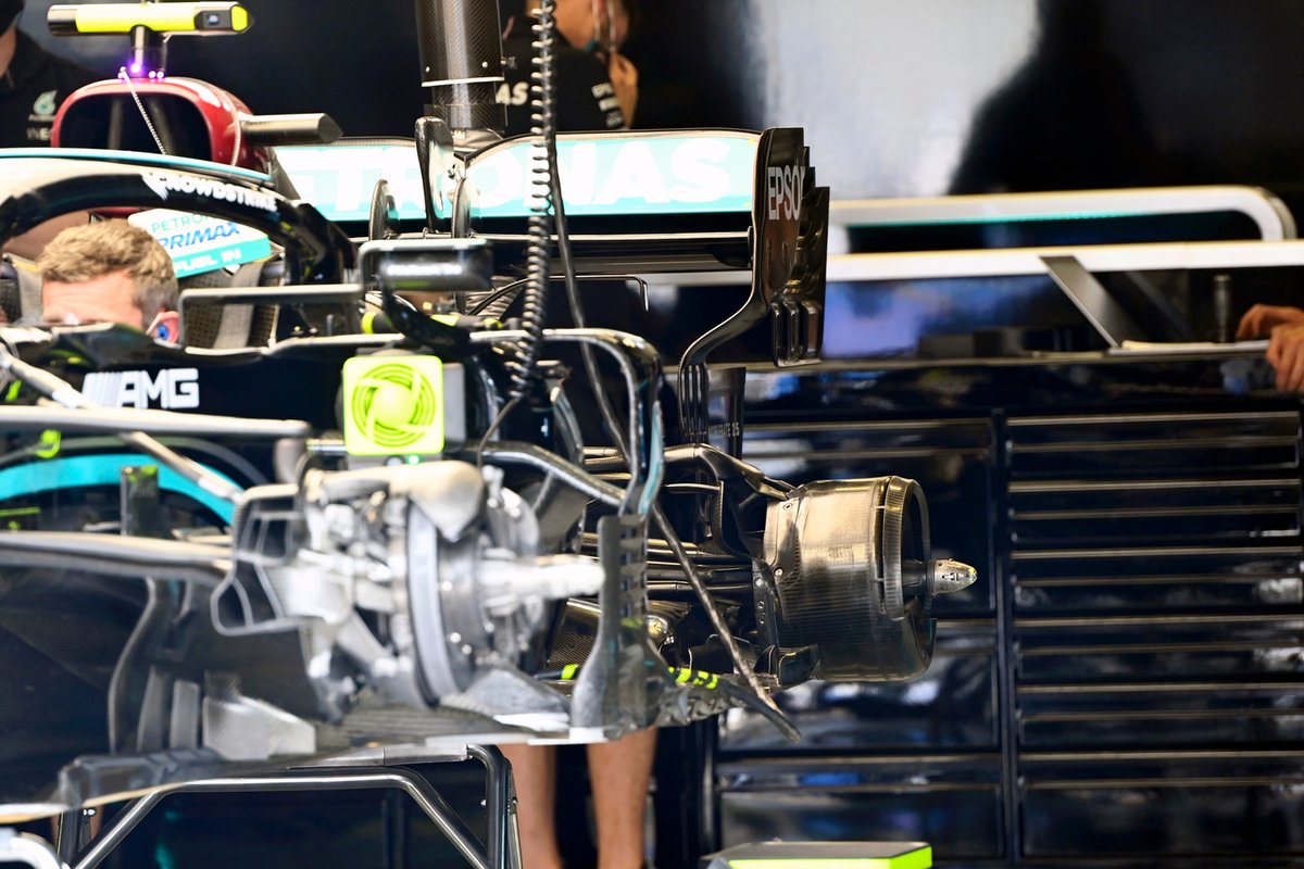 Detalle técnico del Mercedes W12