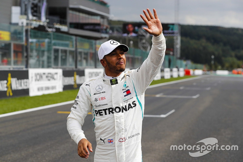 Le poleman Lewis Hamilton, Mercedes AMG F1