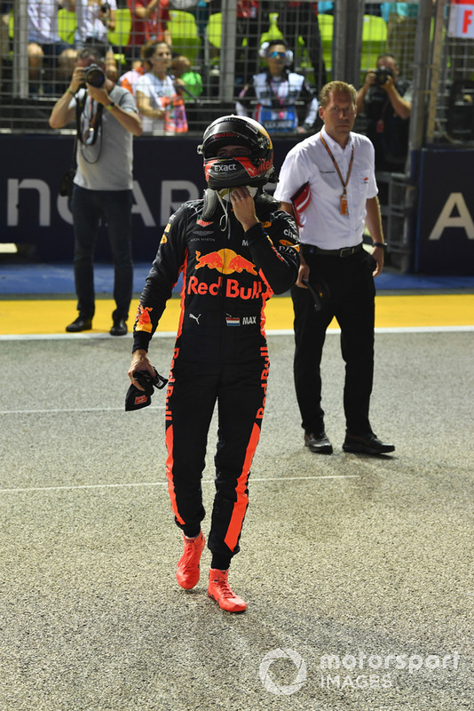 Max Verstappen, Red Bull Racing celebrates in fpe