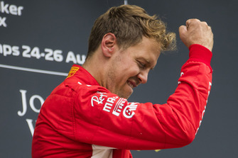 Sebastian Vettel, Ferrari, sur le podium