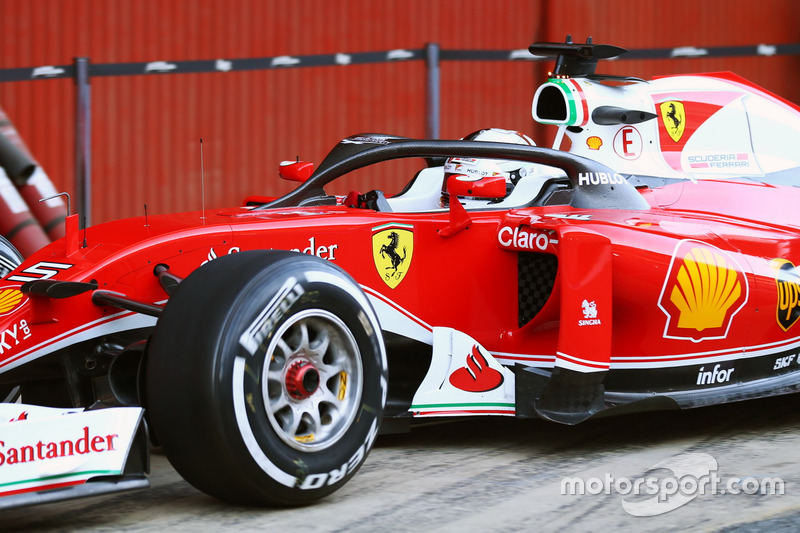 Sebastian Vettel, Ferrari SF16-H avec la protection de cockpit de type 