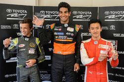 Podium: winner Jehan Daruvala, second place Lando Norris, third place Guan Yu Zhou