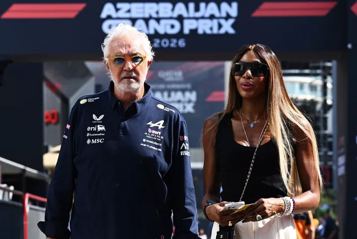 Flavio Briatore, Executive Advisor of Alpine F1, Naomi Campbell