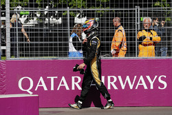 Jean-Eric Vergne, Techeetah, walks away after crashing out of the race