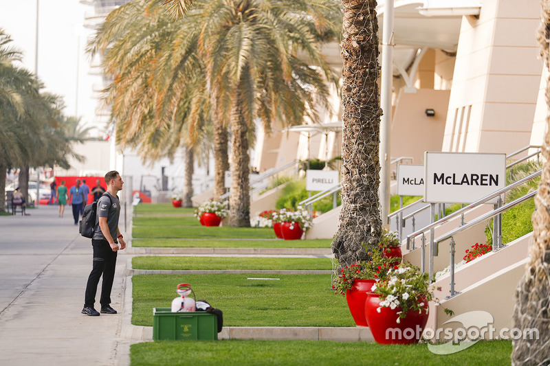 Stoffel Vandoorne, McLaren, in the paddock
