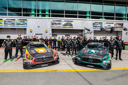 Team photo #2 Black Falcon Mercedes AMG GT3: Khaled Al Qubaisi, Jeroen Bleekemolen, Patrick Assenheimer, Manuel Metzger and #3 Black Falcon Mercedes AMG GT3: Abdulaziz Al Faisal, Hubert Haupt, Yelmer Buurman, Michal Broniszewski, Maro Engel