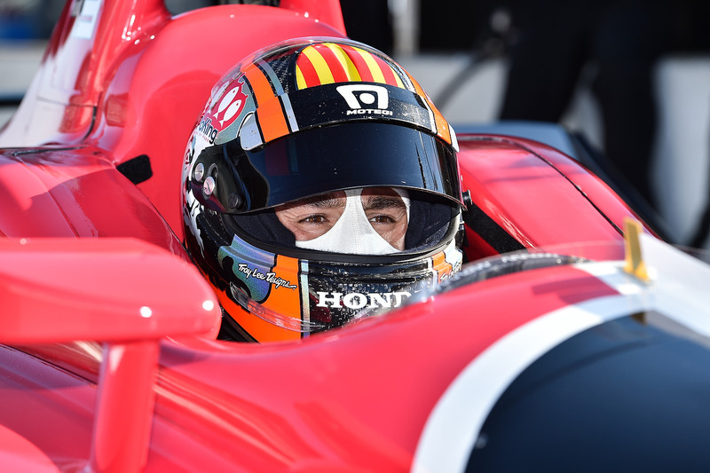 Oriol Servia testing the 2018 Honda IndyCar