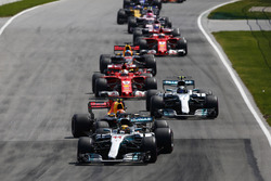 Lewis Hamilton, Mercedes AMG F1 W08, Max Verstappen, Red Bull Racing RB13, Valtteri Bottas, Mercedes