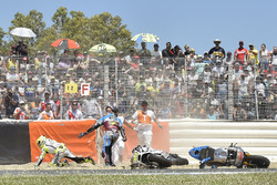 Jack Miller, Estrella Galicia 0,0 Marc VDS, Alvaro Bautista, Aspar Racing Team crash