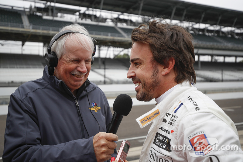 Фернандо Алонсо, Andretti Autosport Honda, и Робин Миллер