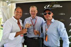 Kai Ebel, RTL Presenter with Alex Mea, and Sean Bratches, Formula One Managing Director, Commercial Operations